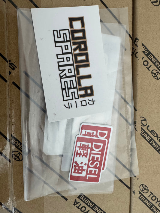 Toyota Hilux/Landcruiser diesel warning decal