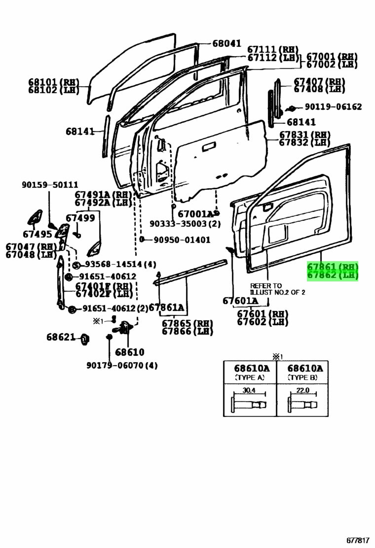 Toyota Sprinter AE86 Door rubber weatherstrips