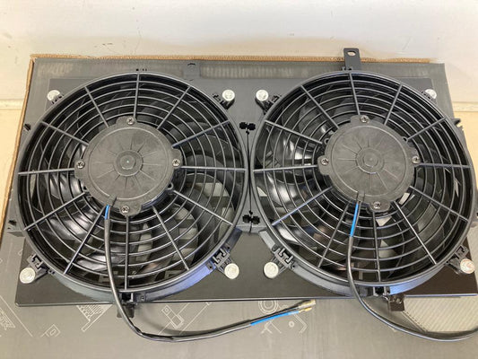 Toyota Sprinter AE86 Fenix alloy radiator + twin thermo fan shroud kit