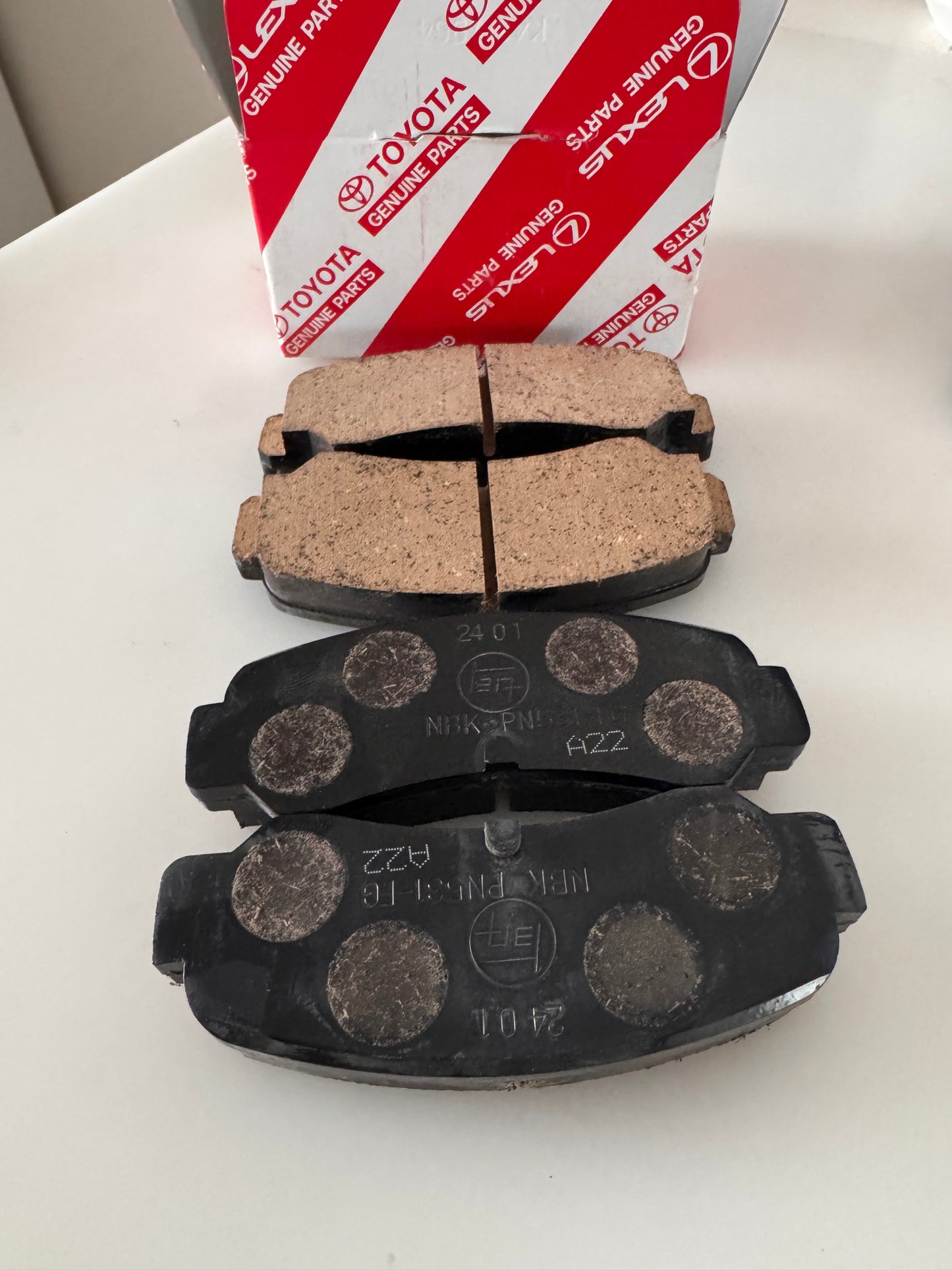 AE86 rear disc brake pads OEM
